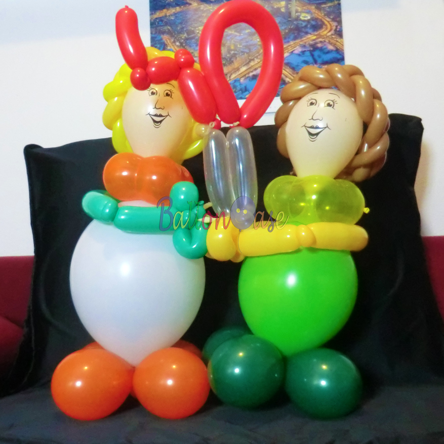 Luftballonfigur Damen mit 40